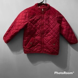 Boys Gymboree maroon quilted jacket with courdory enhancements. Size 4-5T